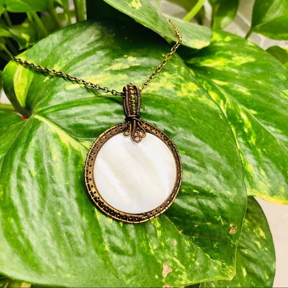 Hand crafted wire wrapped pendant - Picture 2 of 8